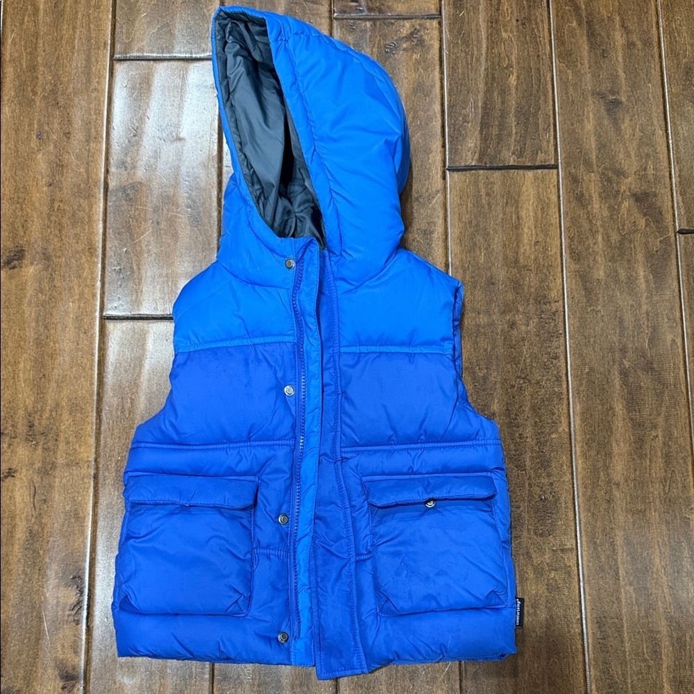 Zara Gray and Blue Puffer Vest
